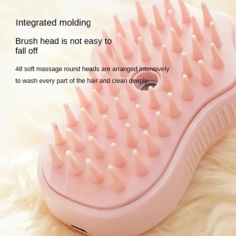 فرشاة كهربائية للحيوانات الأليفة 4 في 1. أداة للعناية بالشعر، تزيل الشعر الميت، وتفك التشابك، وترطب الشعر، وهي مناسبة للشعر القصير والطويل.