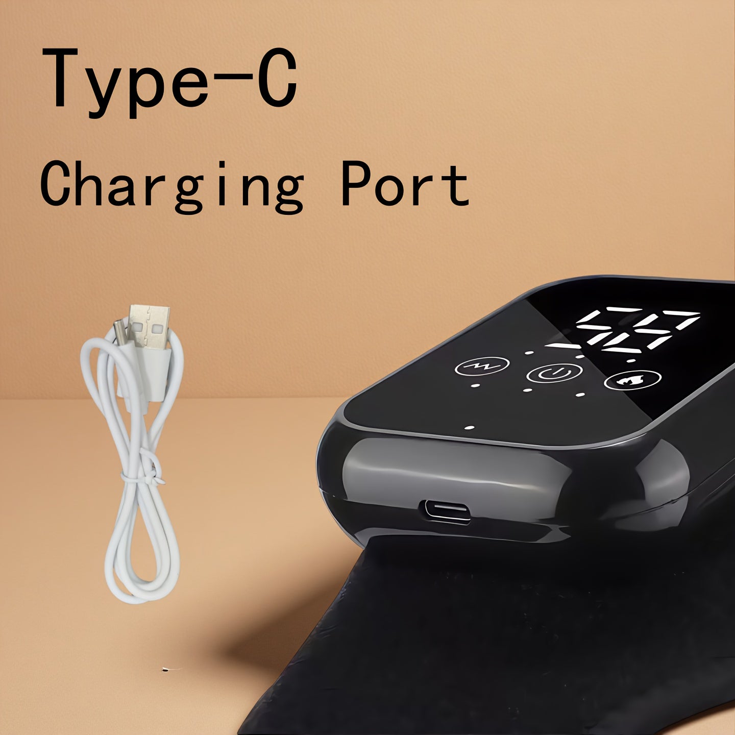 Massageur de cheville avec écran tactile LCD, vibration et chaleur, 3 niveaux, rechargeable USB, ergonomique, idéal domicile, cadeau seniors et amis.