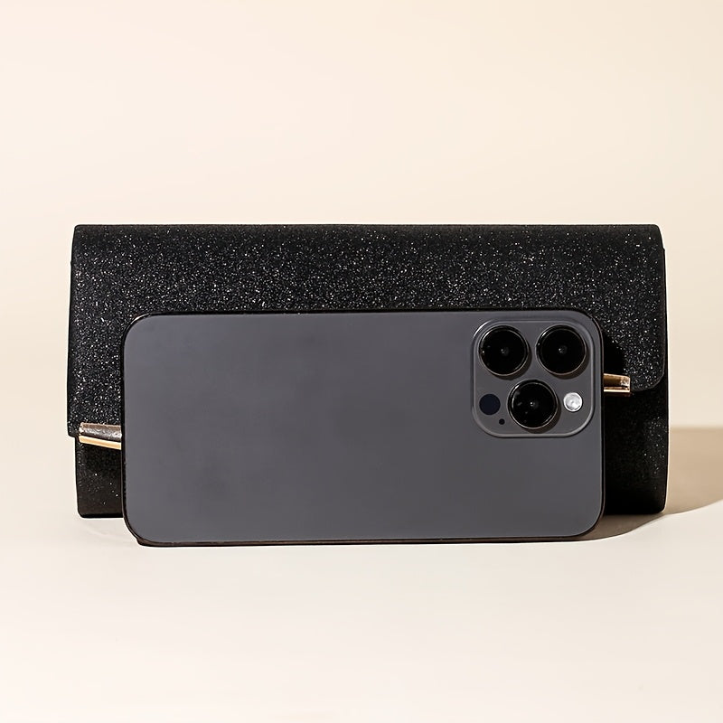 Sac soirée femme style européen, matière pailletée, bandoulière croisée, élégant pour mariage et occasions spéciales, cadeau idéal fête des mères.