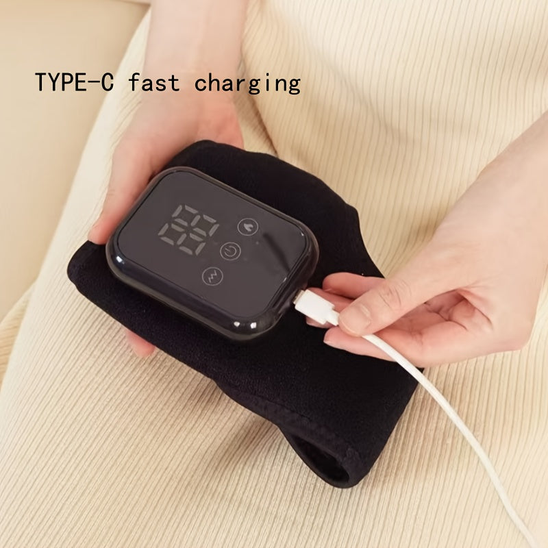 Massageur de cheville avec écran tactile LCD, vibration et chaleur, 3 niveaux, rechargeable USB, ergonomique, idéal domicile, cadeau seniors et amis.