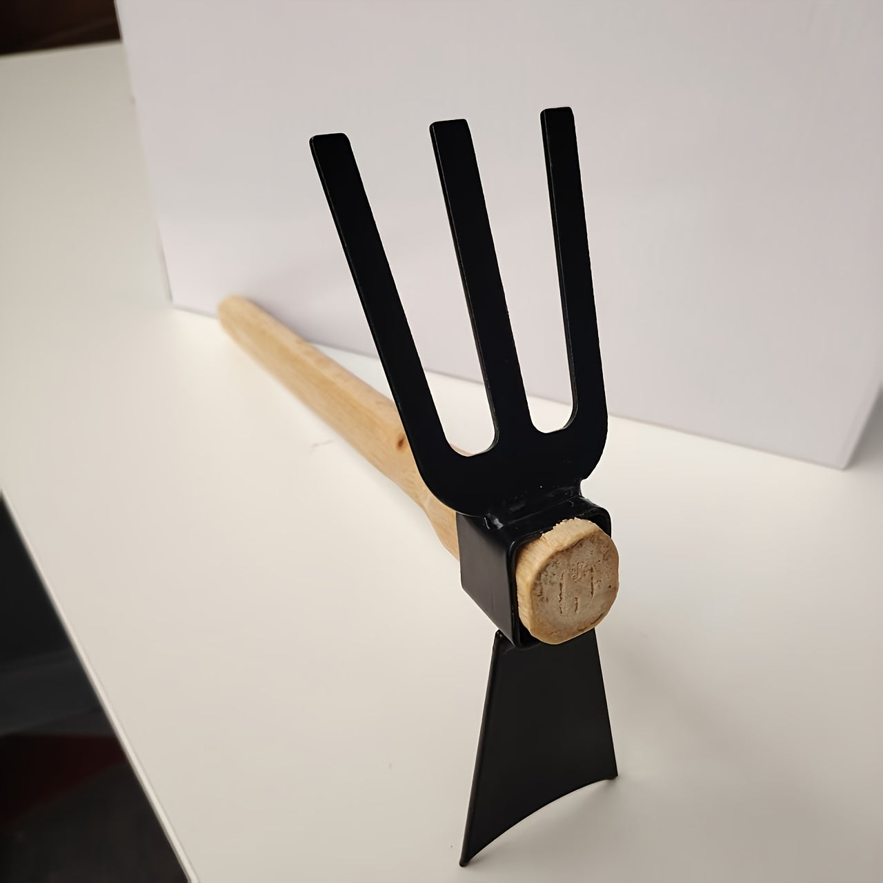 Outils de jardin robustes, houe double-face en métal, idéale pour plantations de fleurs et légumes, adaptée au jardinage domestique.