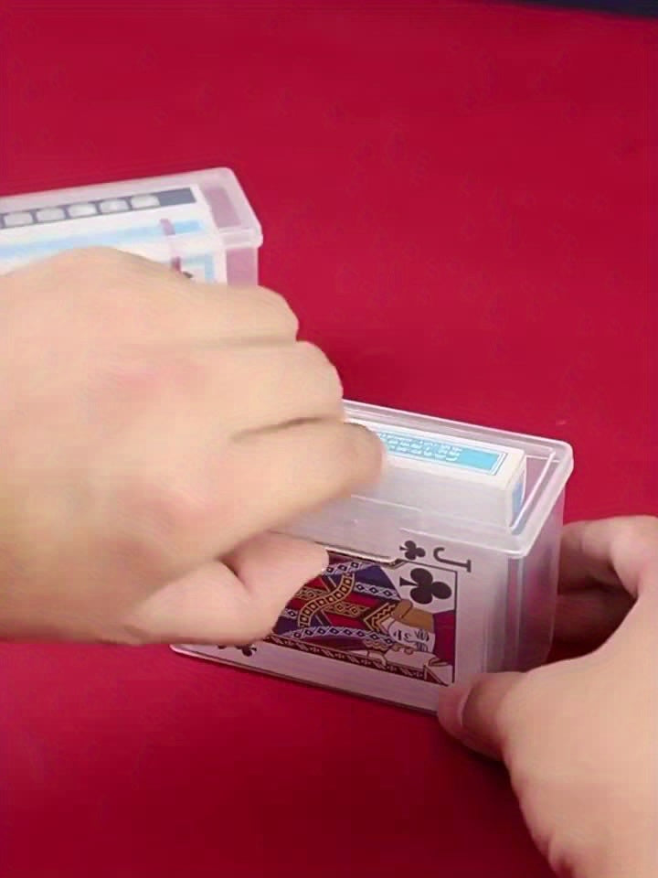 Card storage box, transparent plastic, 1 or 2 pieces, ideal for organizing business cards and small documents.