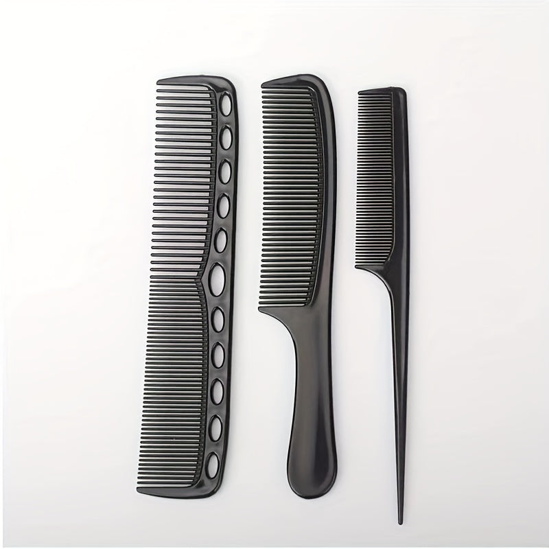 Set de 6 peignes anti-statiques, démêleurs portables, parfaits pour soins capillaires à domicile ou en salon de coiffure.