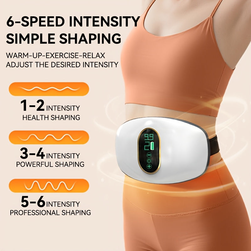 Portable body massager, 4 modes, 20 min timer, ergonomic, USB rechargeable, for abdomen, legs, back, arms and neck, sports recovery.
