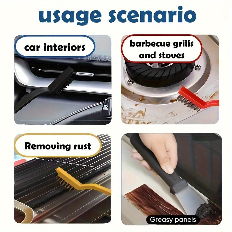 Set of 7 kitchen cleaning tools: ice shovel, electric brush, scrapers and brushes for hobs, hoods, pans and stubborn grease.