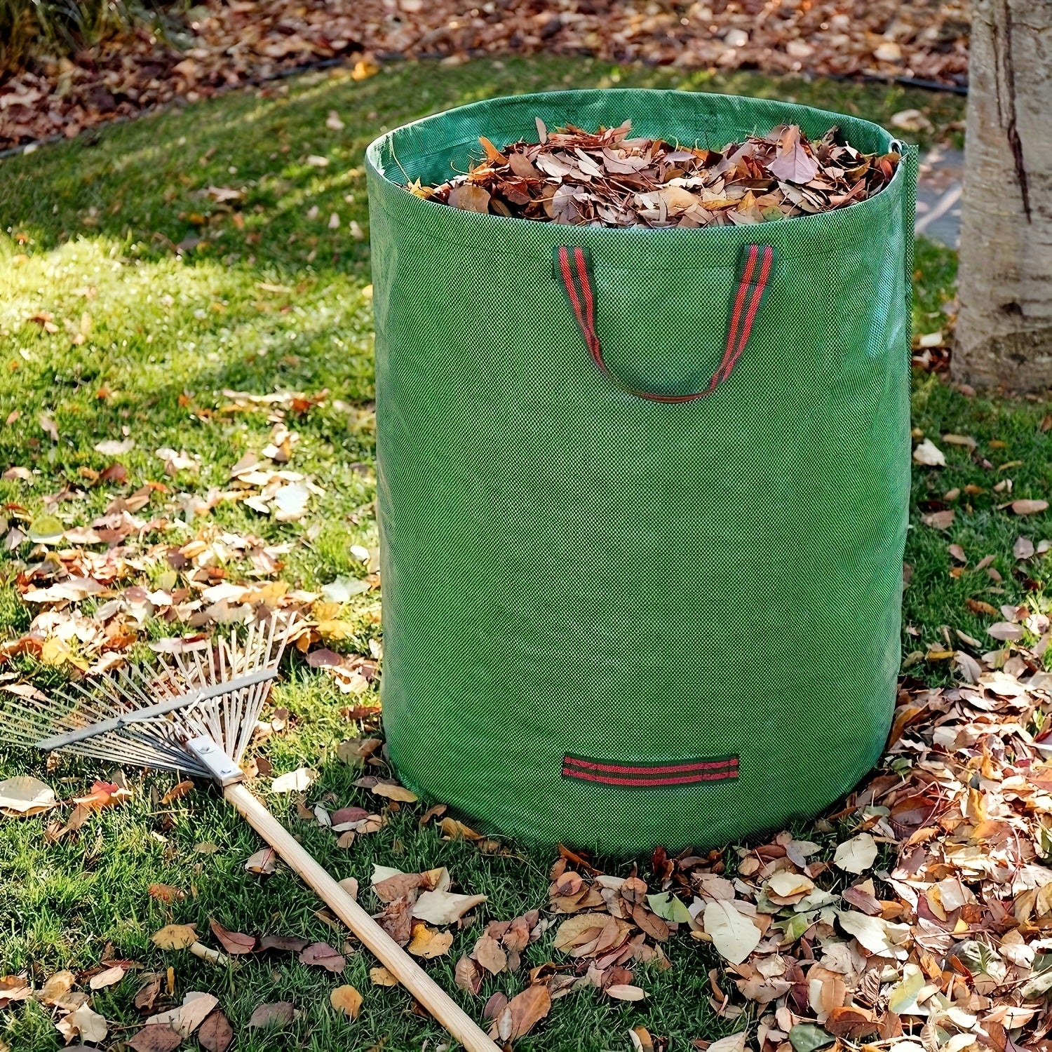 Sac de jardin grande capacité 120/160/200 L, résistant, imperméable et anti-déchirure, idéal feuilles, déchets de pelouse, patio ou piscine.