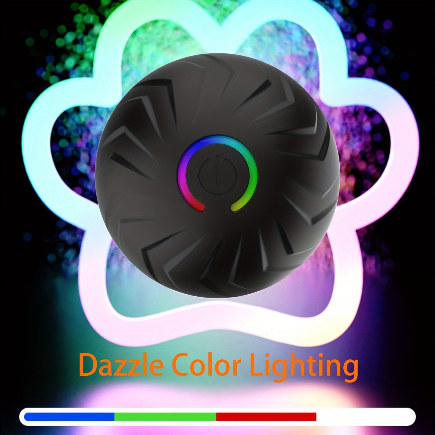 Balle interactive intelligente 6,6 cm, activation par mouvement, rebond automatique, durable et rechargeable, idéale pour chiens toutes tailles.