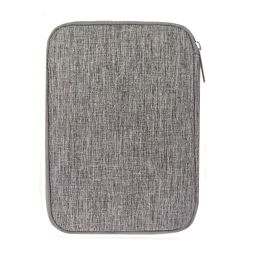 Organisateur de voyage pour câbles et accessoires numériques, 8 boucles élastiques, compartiment en mesh, rangement pratique pour câbles, écouteurs, cartes mémoire et montres.