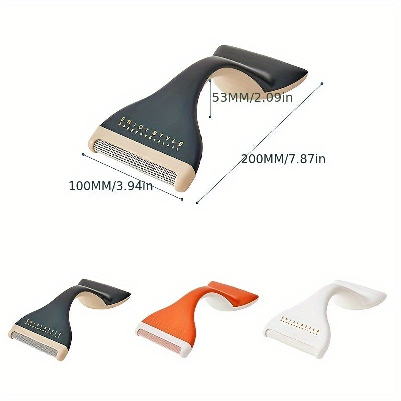 Brosse anti-peluches réversible portable, retire poils d’animaux et fibres, adaptée vêtements, tapis et tissus, usage manuel efficace.