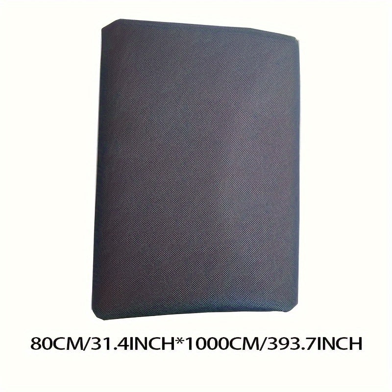 Rouleau de tissu paysager noir en PP non tissé, bordures vertes, durable, bloque les mauvaises herbes, perméable à l’eau, idéal potager et massifs floraux.