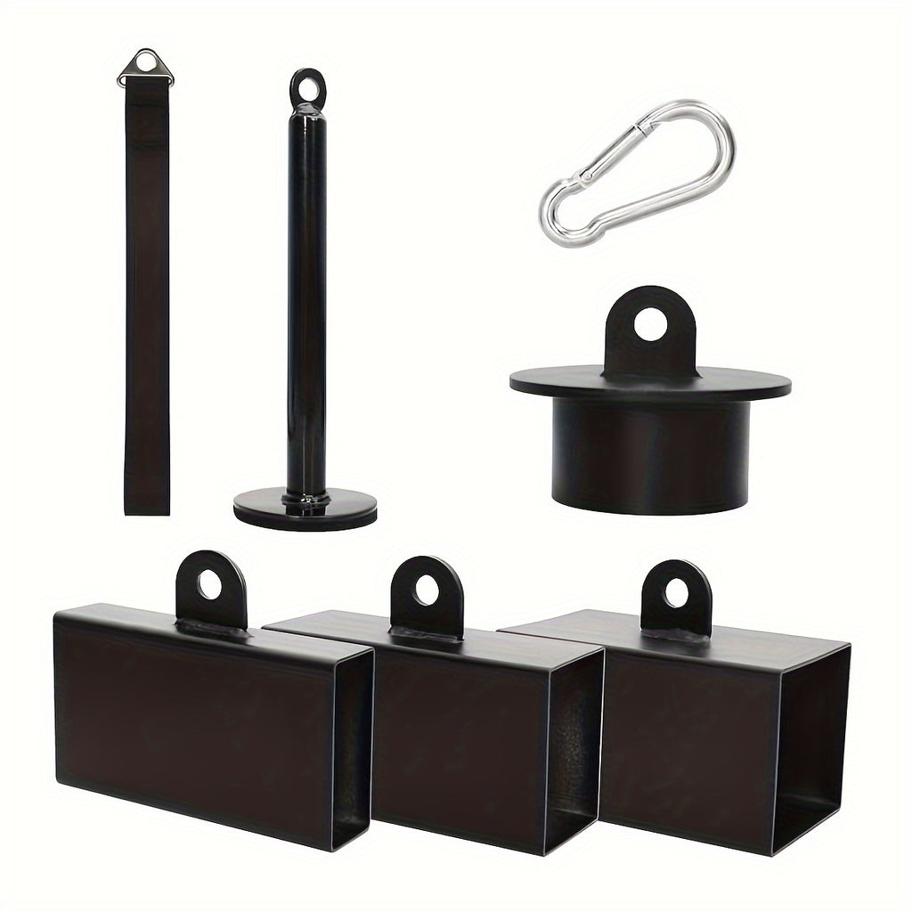 Renforceur de prise en fer noir durable avec poids ajustable, idéal pour l’entraînement à domicile et en salle de sport, construction robuste.