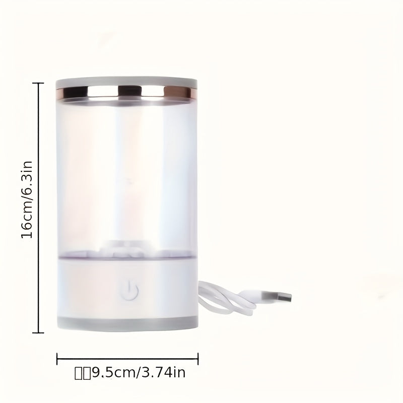 Automatic electric makeup brush cleaner with cleaning mat, compatible with all sizes, convenient and portable, ideal gift for women.