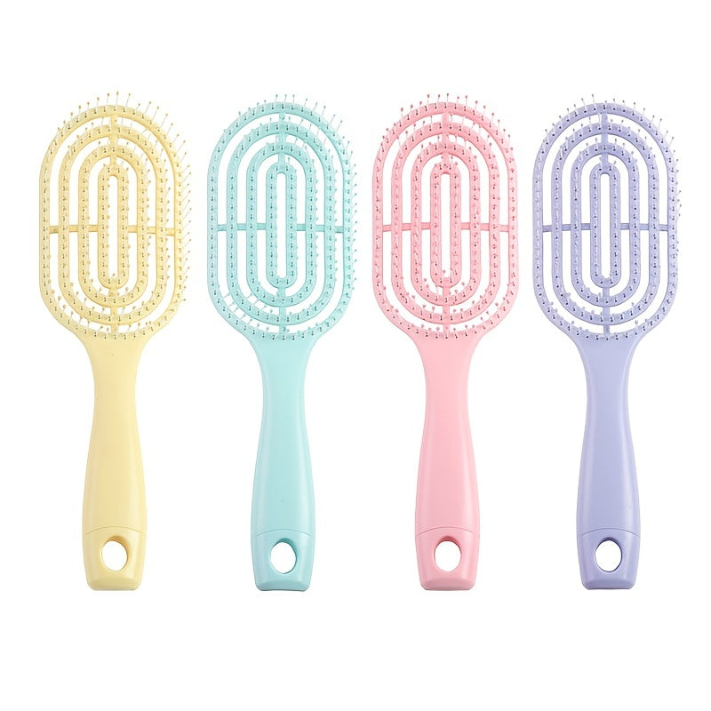 Detangling brush for curly and straight hair, suitable for dry or wet hair, suitable for all hair types.