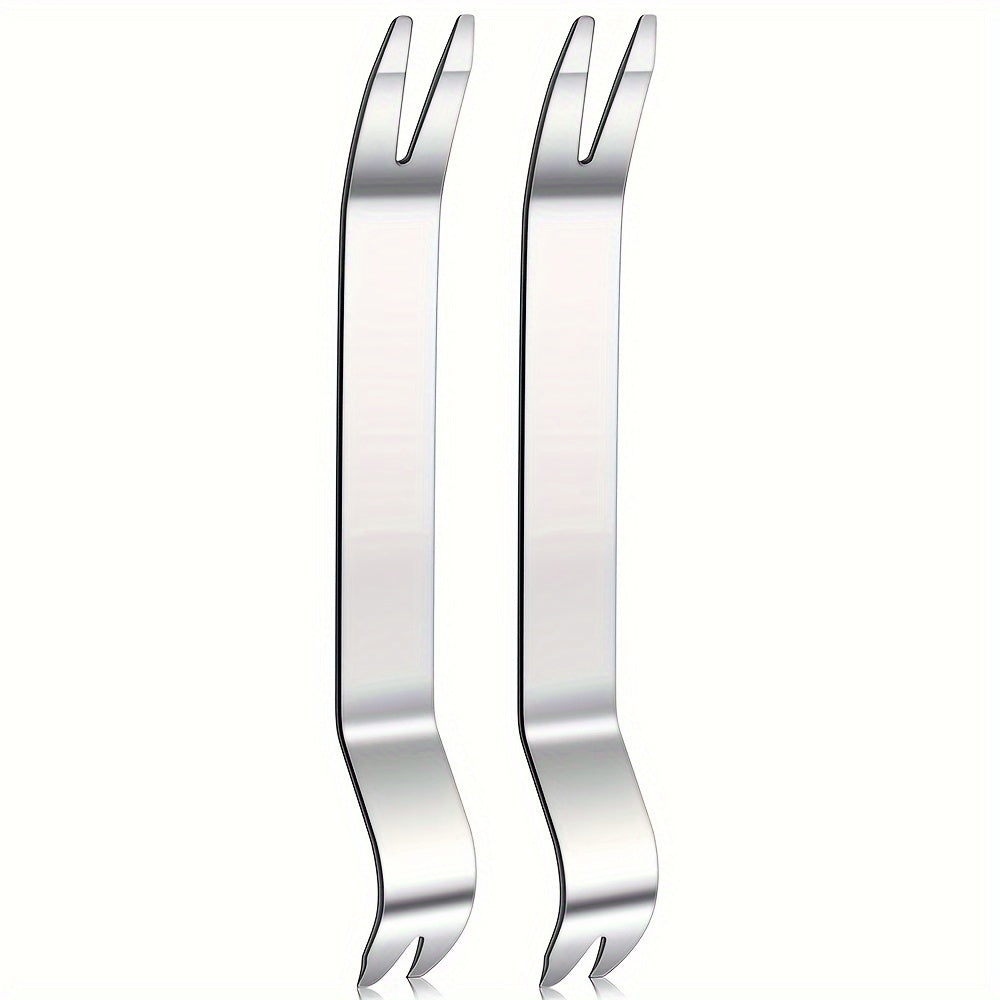 Lot de 2 extracteurs de pavés en acier inoxydable, pour relever ou remplacer briques affaissées dans jardin, pelouse ou terrasse.