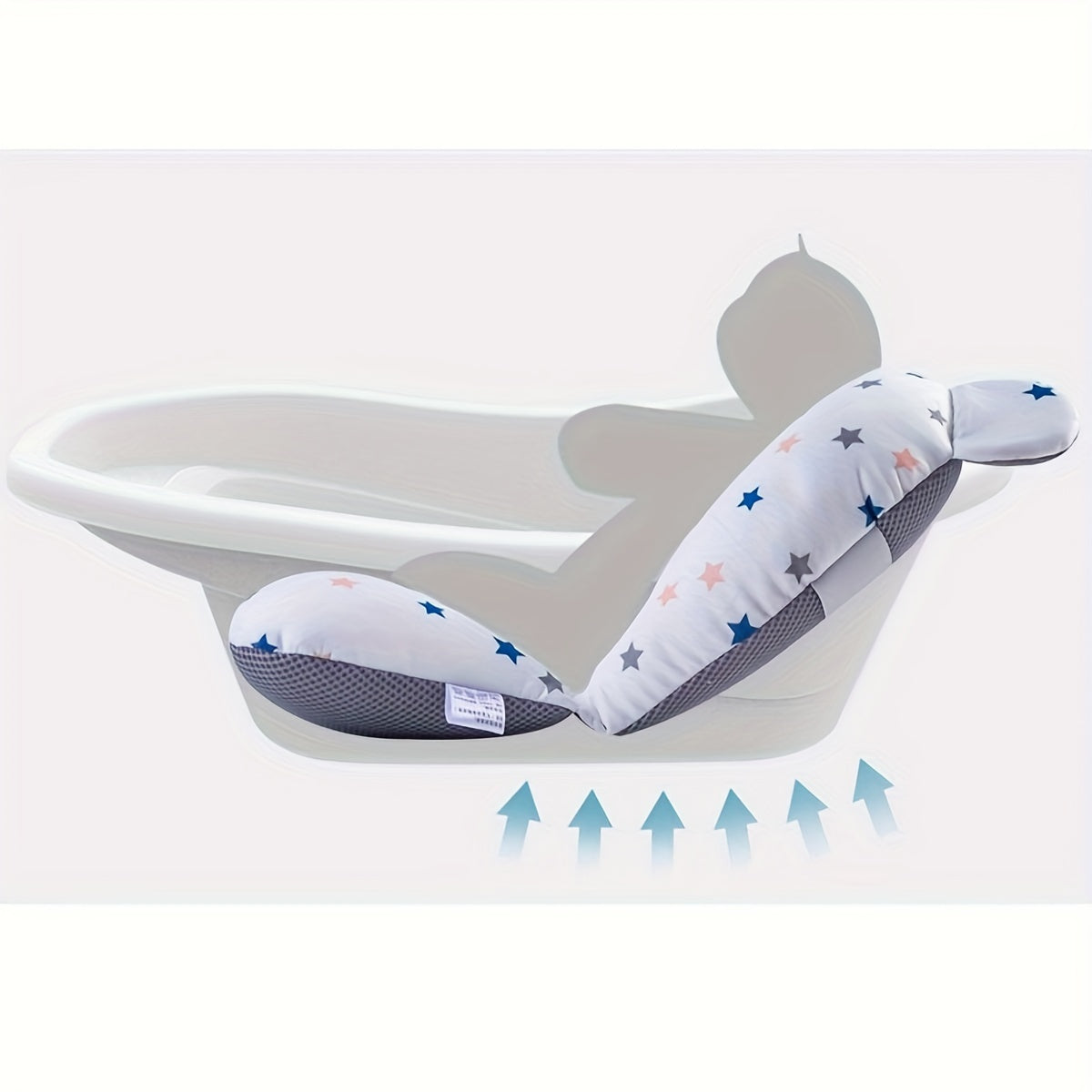 Siège de bain bébé PanLynner, filet antidérapant 0-3 ans, coussin doux en polyester avec sangle de sécurité pour nourrisson et tout-petit.