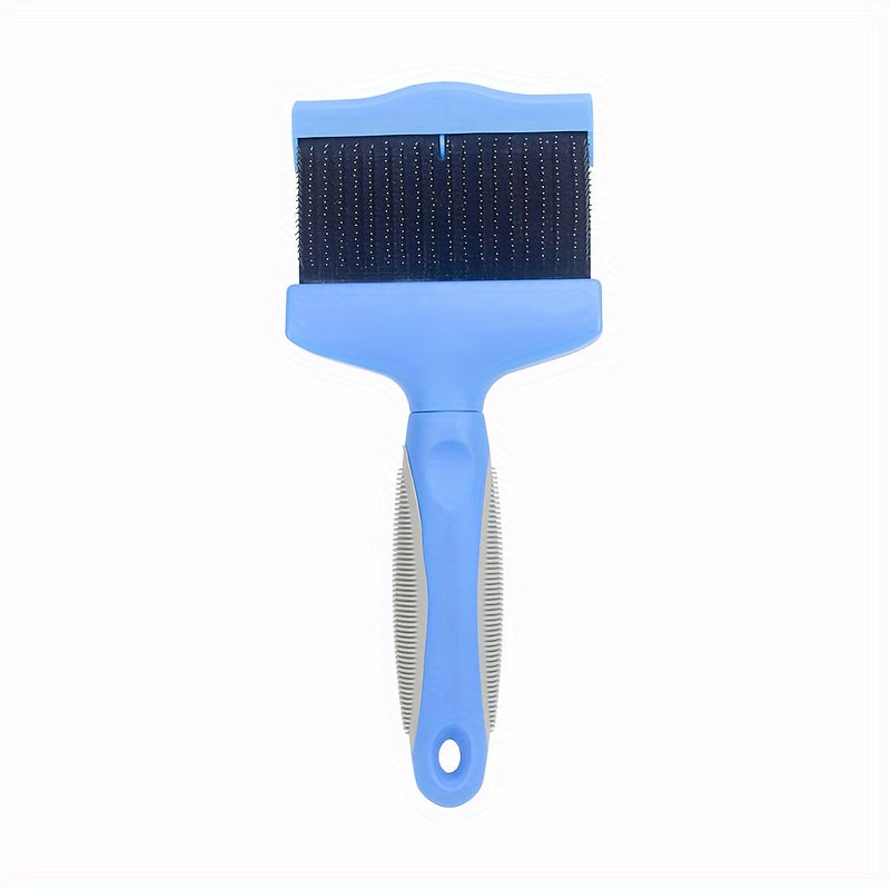 Brosse double-face pour chiens, démêlant et toilettant. Peigne en acier inoxydable, parfait pour le toilettage des chiens.