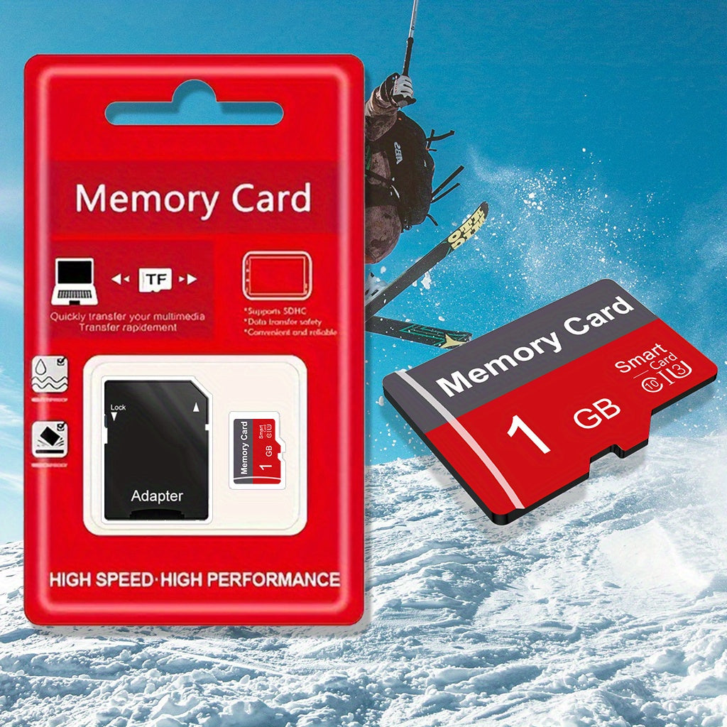 Carte Mémoire TF avec Adaptateur : Capacités 1 à 64 Go, haute vitesse A1 C10, compatible tablettes, caméras, smartphones, PC et consoles.
