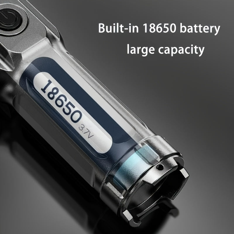 مصباح APOLLOFIRE عالي الطاقة: تكبير قابل للتعديل، محمول، متعدد الوظائف، مثالي للتخييم والاستخدام الخارجي، هيكل قوي، شعاع قوي.