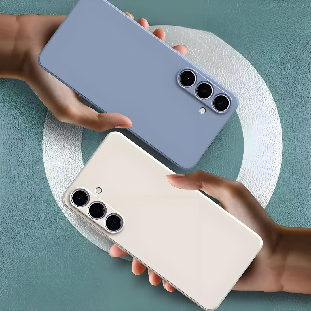 Classic plain case for Samsung Galaxy, ultra-thin, flexible and shock-resistant, compatible with several models S20 to S25 Ultra and FE.