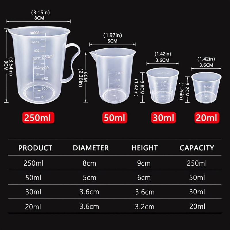 Lot de 6 tasses à mesurer durables, ustensiles polyvalents pour cuisson et pâtisserie précises, outils essentiels pour chefs à domicile.