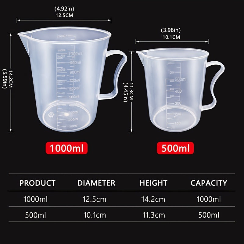Lot de 6 tasses à mesurer durables, ustensiles polyvalents pour cuisson et pâtisserie précises, outils essentiels pour chefs à domicile.