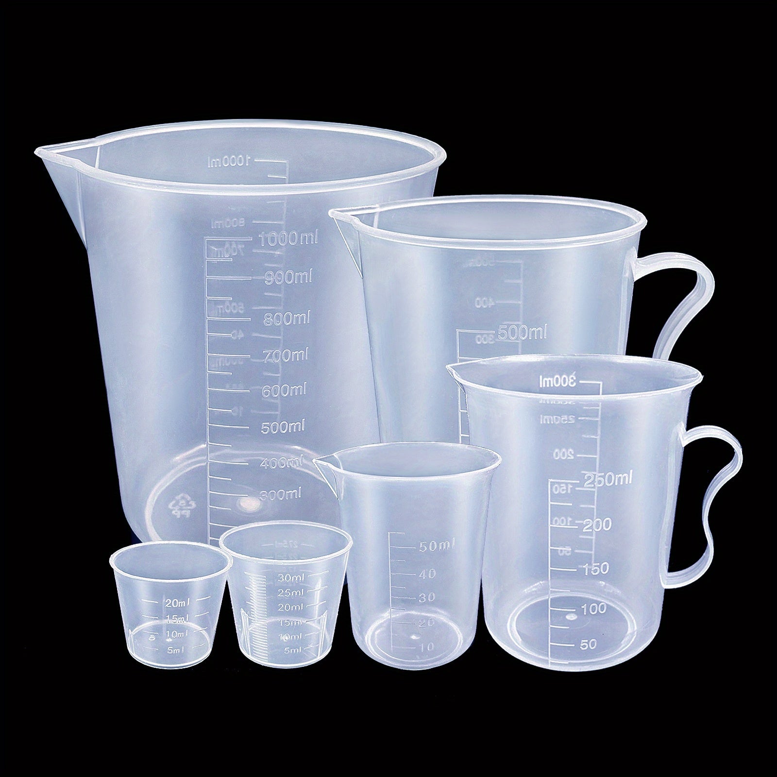 Lot de 6 tasses à mesurer durables, ustensiles polyvalents pour cuisson et pâtisserie précises, outils essentiels pour chefs à domicile.