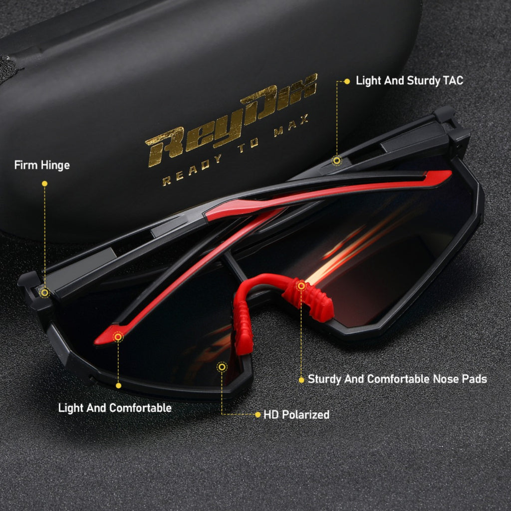 Lunettes ReyDix élégantes pour conduite, monture PC durable et verres TAC, alliant style, confort et protection visuelle.