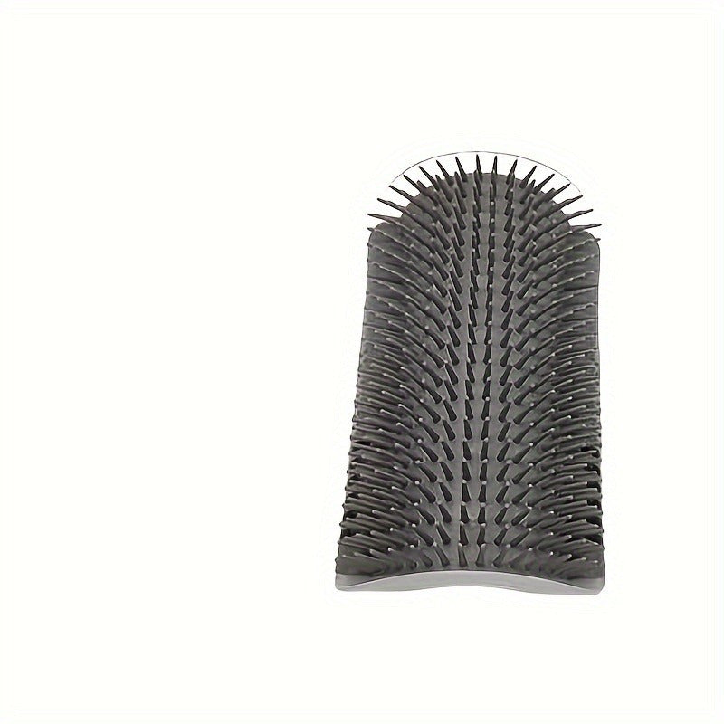 Peigne mural auto-nettoyant pour chats, en PP durable, installation adhésive facile, gain de place, idéal pour chatons et petits chiens.