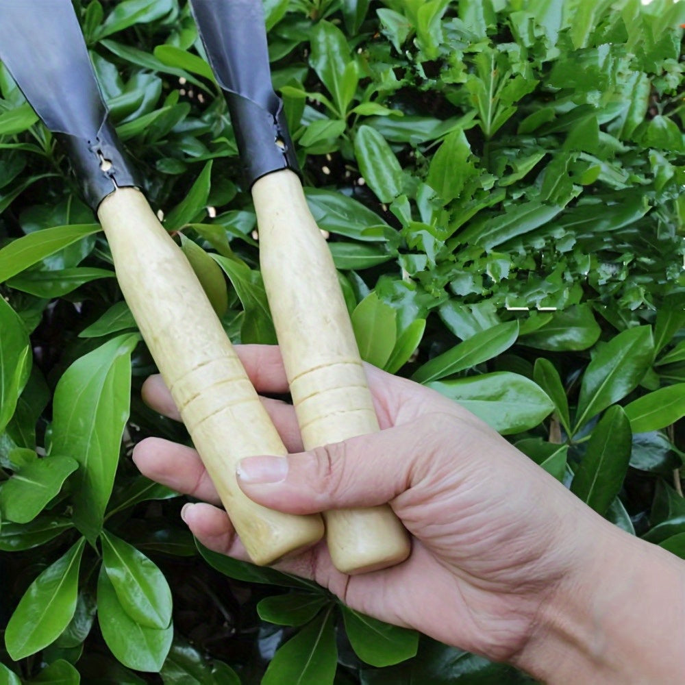 Set of 2 metal garden shovels, hand tools for digging, transplanting, planting and weeding efficiently.