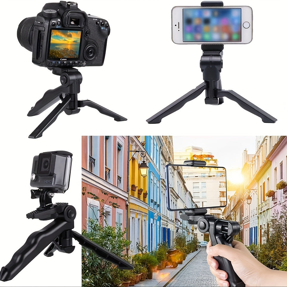 Support Smartphone 360° Anti-Tremblement : Trépied portable et réglable, idéal streaming et photo, parfait pour créateurs de contenu.