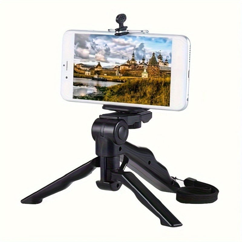Support Smartphone 360° Anti-Tremblement : Trépied portable et réglable, idéal streaming et photo, parfait pour créateurs de contenu.