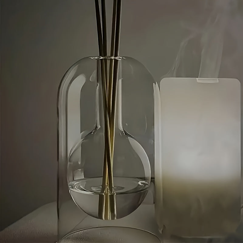 Diffuseur élégant en verre sans flamme, portable, pour maison et voiture, idéal pour huiles essentielles et décoration, cadeau polyvalent.
