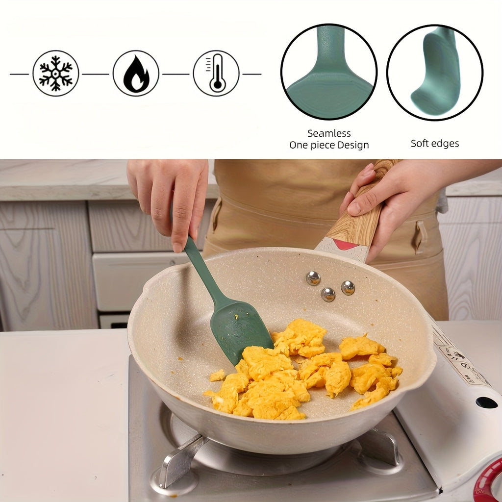 Set de Cuisine en Silicone : Brosse BBQ, spatule à crème et miel, résistant à la chaleur et lave-vaisselle, idéal pâtisserie, grillades et fêtes.