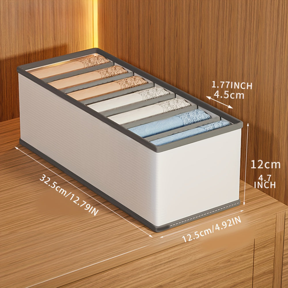 Lot de 1 ou 3 paniers de rangement pliables en tissu non tissé, léger, compartiments pour pantalons, sous-vêtements, chaussettes, avec poignée, organise tiroirs.