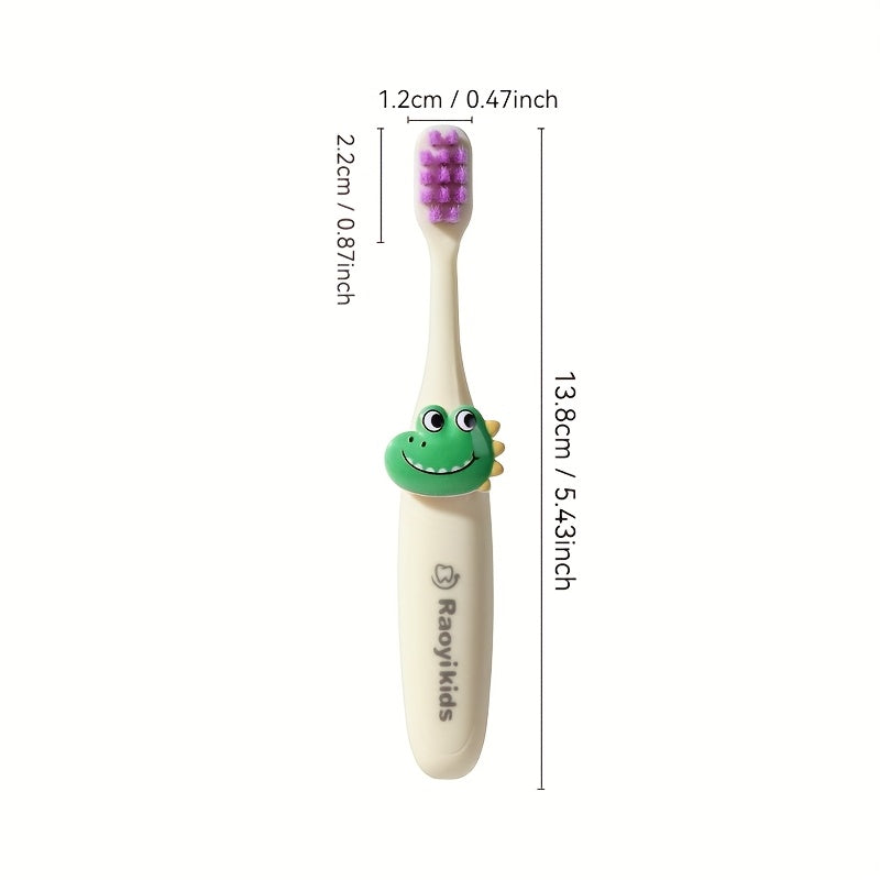 مجموعة من 8 فرش أسنان للأطفال، شعيرات ناعمة، حماية للثة، تصاميم حيوانات ملونة، مثالية لتعليم الأطفال تنظيف أسنانهم بالفرشاة.