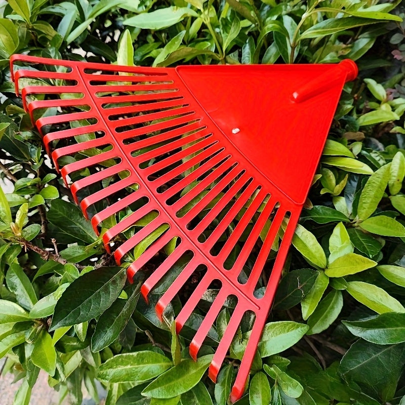 Râteau à feuilles plastique 20 dents Léger et robuste, idéal pour pelouses, jardins, allées et trottoirs, collecte efficace des feuilles, compatible accessoires souffleur ou pelle.