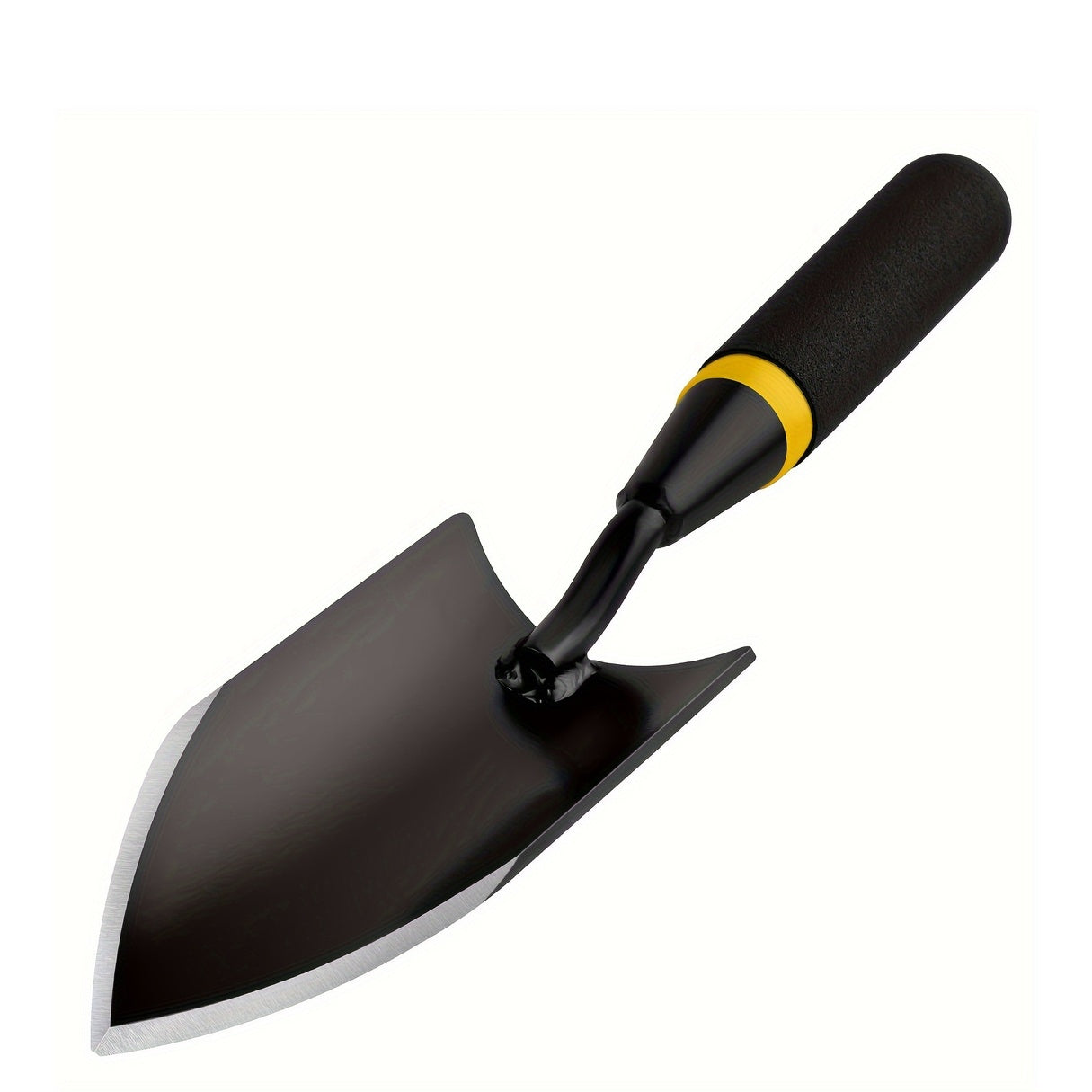 Pelle de jardin en acier carbone robuste Poignée ergonomique en caoutchouc, idéale pour planter, creuser et transplanter, outil durable pour jardinage et entretien des sols.