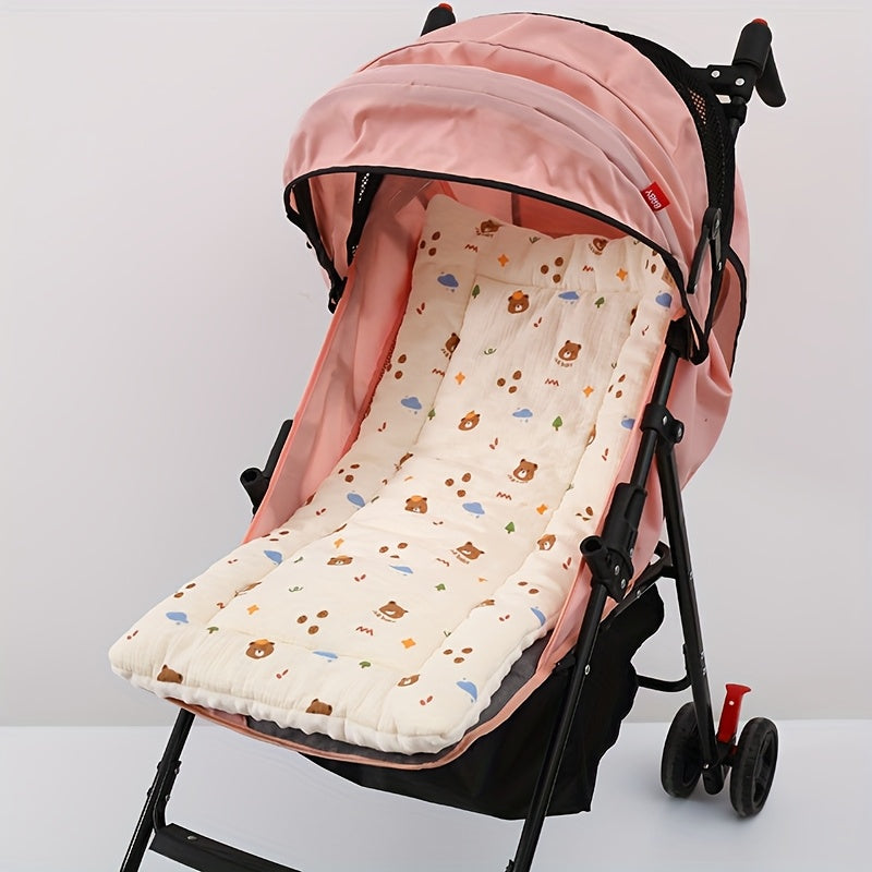 Coussin poussette doux et respirant pour enfants, motif dinosaure, léger et portable, adapté pour balancelle, chaise longue et poussette.