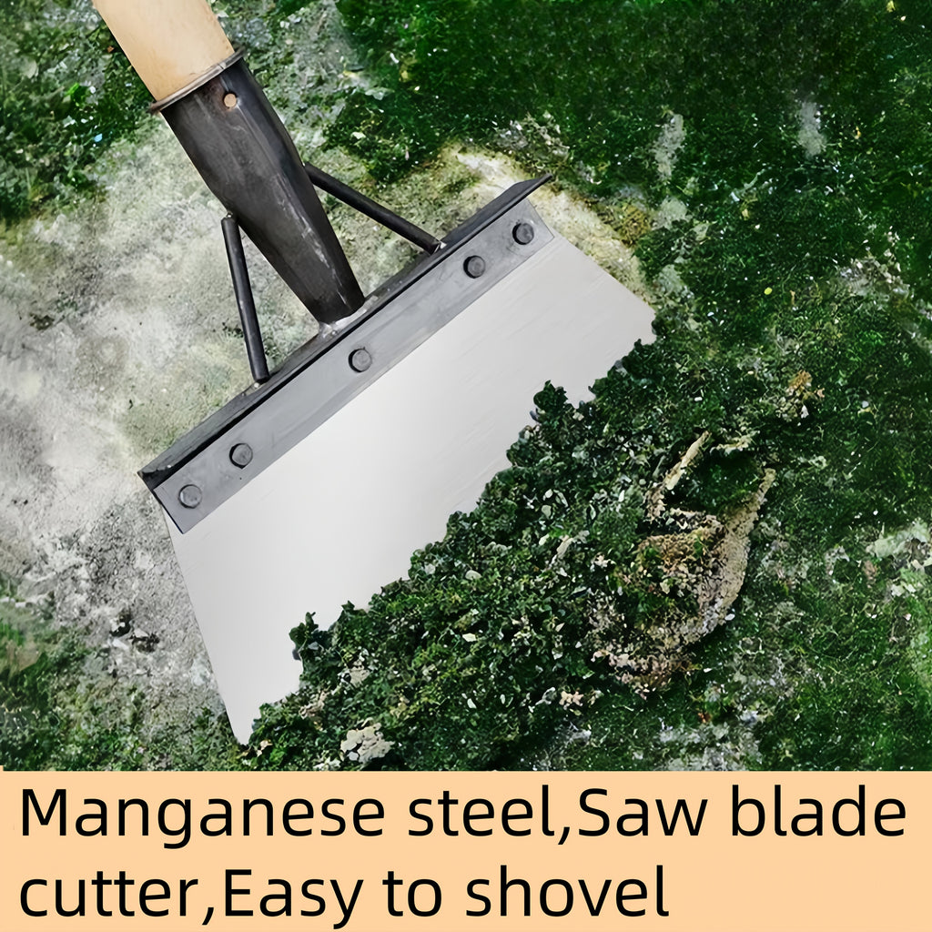 Multifunctional steel garden shovel. Robust tool for scraping walls, removing snow, weeding, and cleaning gardens and farms. (Handle not included)