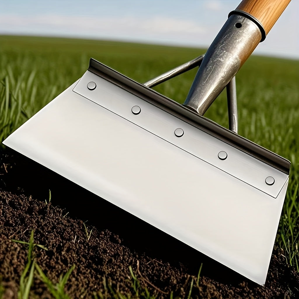 Multifunctional steel garden shovel. Robust tool for scraping walls, removing snow, weeding, and cleaning gardens and farms. (Handle not included)
