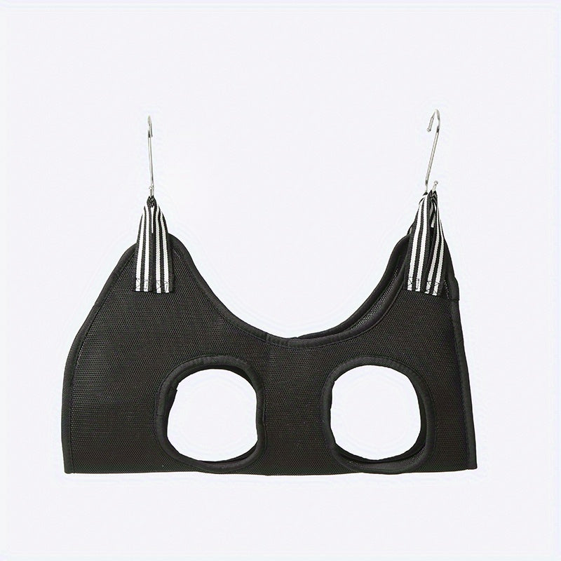 Trousse de toilettage pour chats avec sac de fixation. Inclut tondeuse, coupe-ongles, et sac de bain anti-morsure pour un toilettage sécurisé.