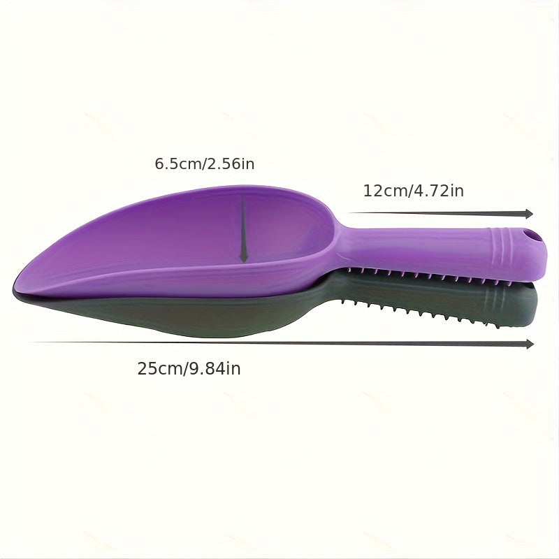 Plastic garden shovel, for planting flowers and vegetables, loosening soil and repotting, graduated and easy to handle, practical tool.