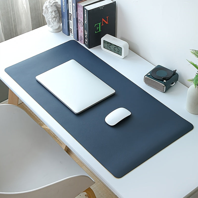 PU leather mouse pad, water and stain resistant, non-slip, simple and elegant, suitable for office, keyboard and workspace.