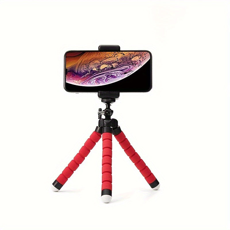 Trépied Octopus Flexible : Support portable pour smartphone et caméra, rotation 360°, grip mousse, réglable, clip universel, idéal photo et vidéo.