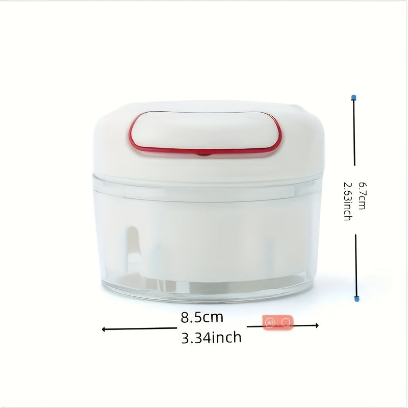 Hachoir Manuel 170/500/900 ml : Multifonction, presse-ail, coupe-légumes et viande, lames inox, récipient ABS, idéal préparation rapide à domicile.