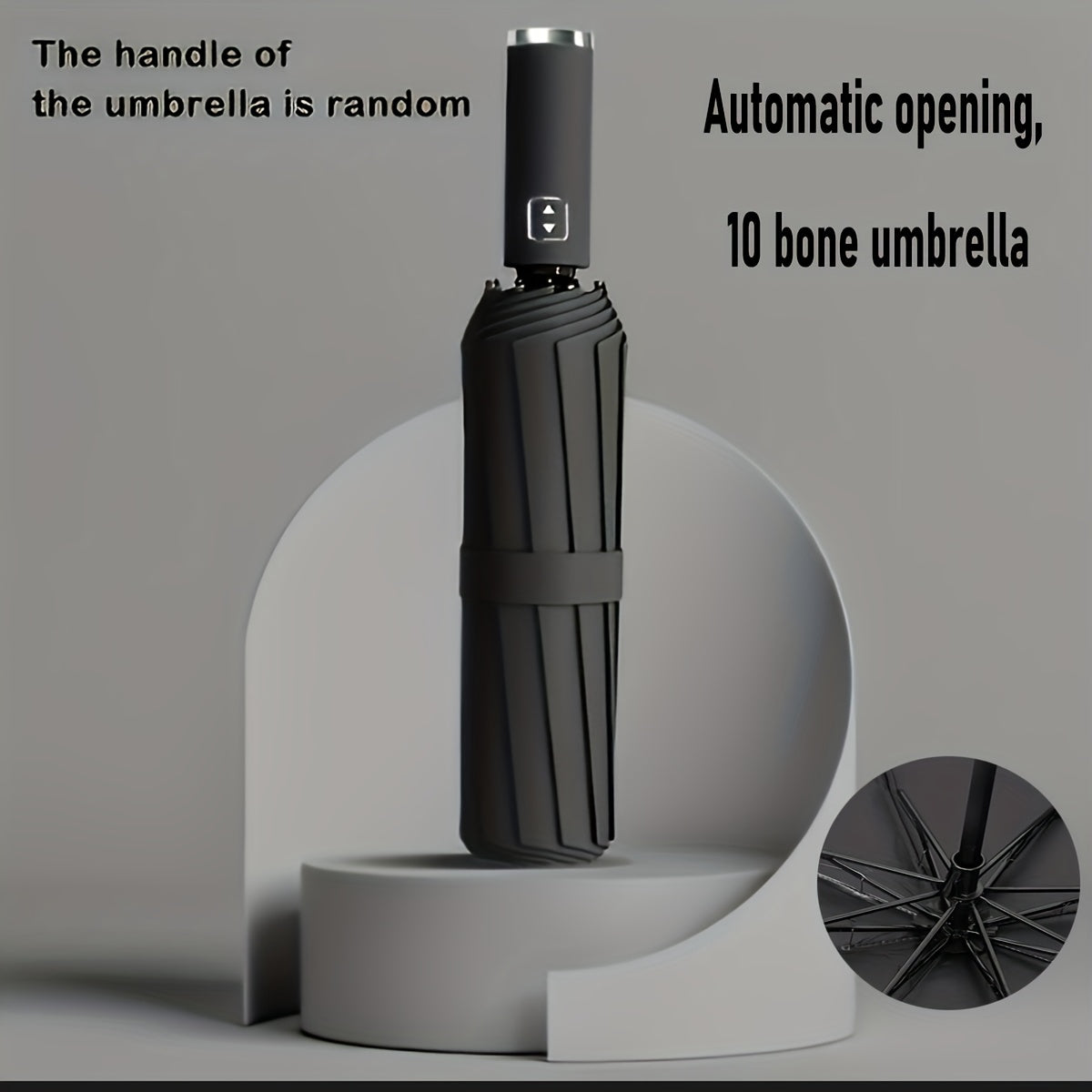 Parapluie automatique 10 baleines, coupe-vent, unisexe, ouverture en un clic, robuste et élégant, idéal pour voyages et usage quotidien.