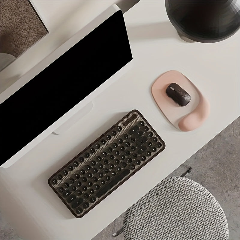 Tapis de Souris Ergonomique avec Repose-Poignet Gel : Tissu Lycra premium, antidérapant, base en caoutchouc, idéal bureau et gaming sur PC ou laptop.