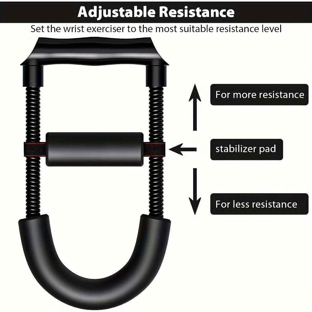 Adjustable iron wrist brace, manual device for forearms and hands, ideal for rehabilitation, athletes and home workouts, portable and adjustable.