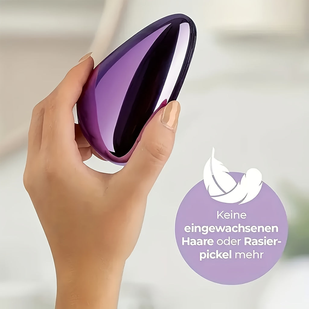 Épilateur portable indolore, design ergonomique, retire efficacement poils jambes, bras et dos, outil lisse et pratique pour femmes et hommes.