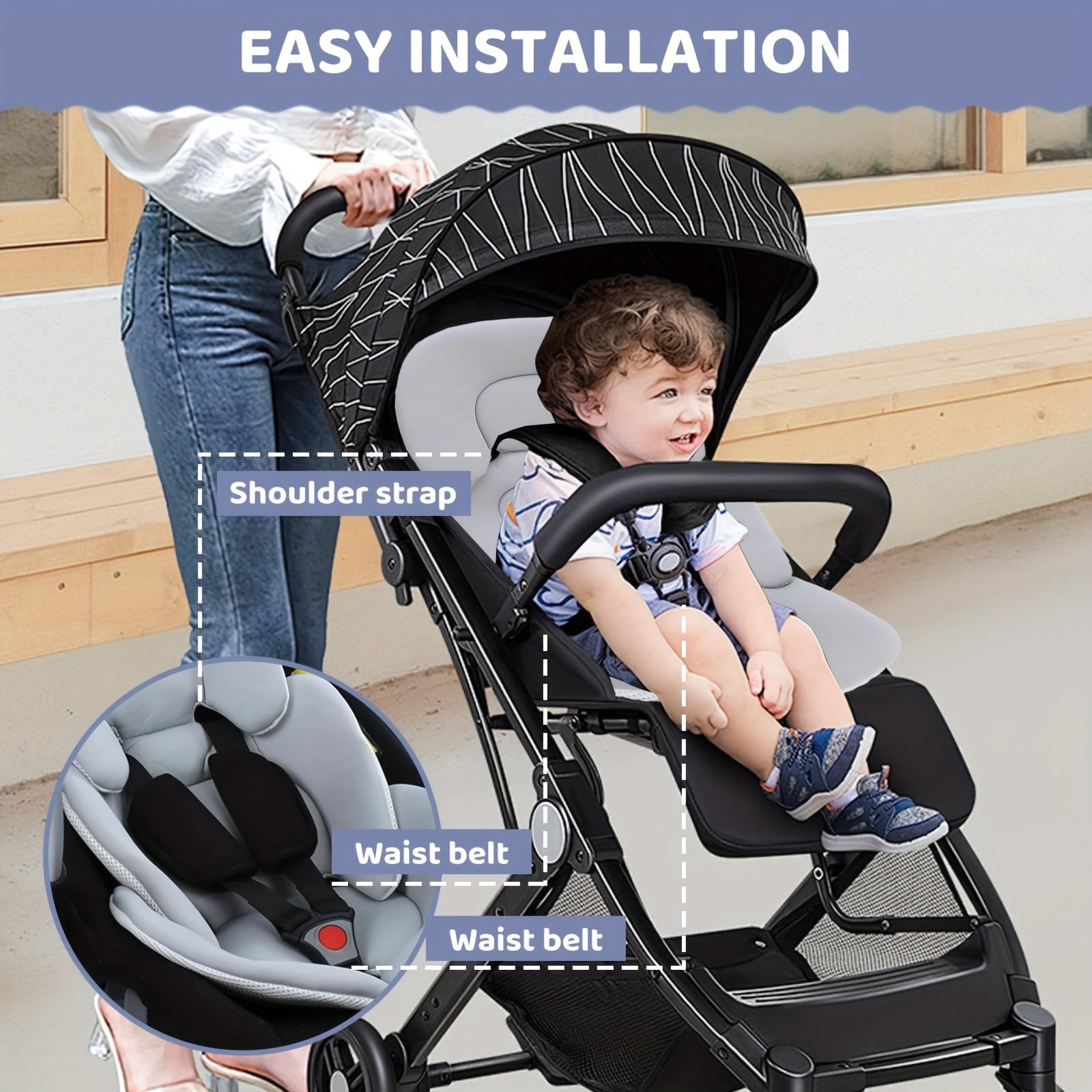 Breathable 3D cushion for children, ergonomic and padded, compatible with strollers, car seats and high chairs, portable and comfortable, mixed colors.